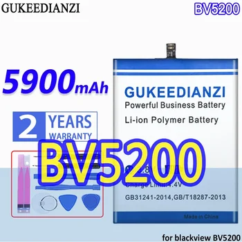  Nagy kapacitású GUKEEDIANZI akkumulátor Li616077PHTT 5900mAh blackview BV5200-hoz