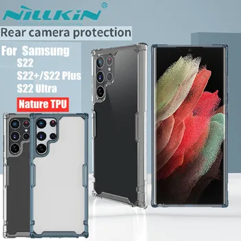 Nillkin Samsung Galaxy S22 Plus S22 Ultra Case készülékhez Nature TPU Pro tok átlátszó átlátszó PC-tok puha szilikon szegéllyel