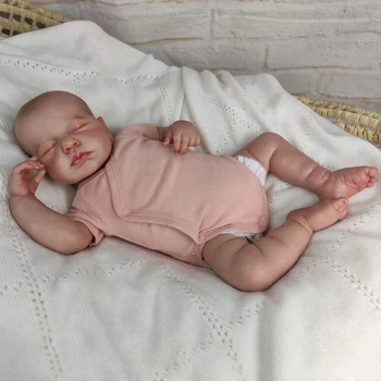 NPK 19inch Puha test szilikon vinil Reborn baba Újszülött baba méret Loulou baba 3D bőr Kiváló minőségű ajándék