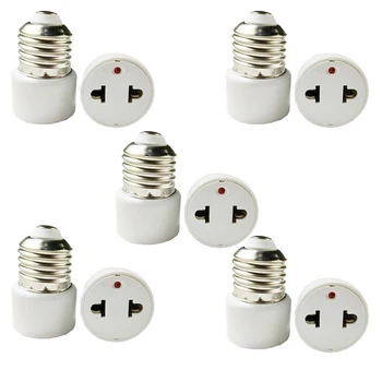 Outlet E27 Fehér csatlakozó tartozékok US/EU dugaszolós izzóalap adapter E27 foglalathoz lámpatartó átalakító