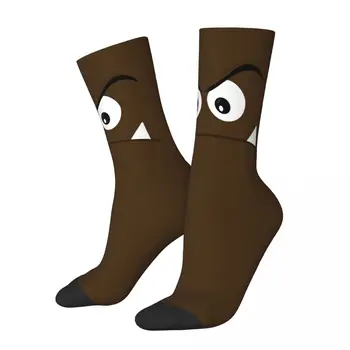 Rajzfilm játék Brown Goomba Face Unisex téli zokni Hip Hop Happy zokni Street Style Őrült zokni