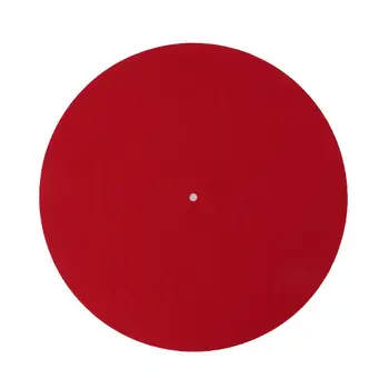 Red filc lemezjátszó tányér szőnyeg Vinyl lemez filc lemezpad 12 hüvelykes fonográf