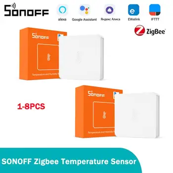 SONOFF SNZB-02 ZigBee hőmérséklet-páratartalom érzékelő Intelligens otthon EWeLink valós idejű monitor Munka a ZB Bridge-P-vel Alexa Google Home