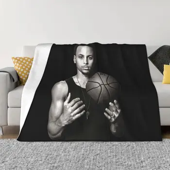 Stephen Curry portré grafikus takaró vastag flanel lélegző takaró takaró dekoratív kanapé