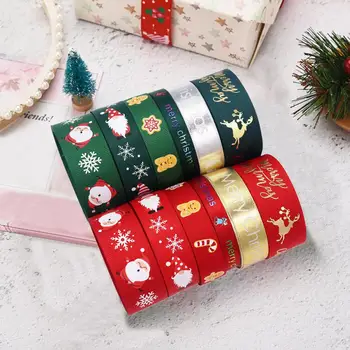 Szép karácsonyi dekoráció szalag hőtranszfer nyomtatás szalag karácsonyfa koszorú dekoráció