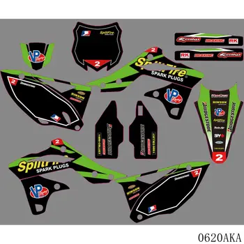 Teljes grafika Matrica matricák Motorkerékpár háttér Egyéni szám KAWASAKI KX250F-hez KXF250 KX 250F KXF 250 2013 2014 2015
