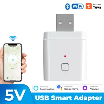  Tuya Wifi intelligens USB adapter kapcsoló 5V2A hálózati adapter hordozható töltőfej APP hangidőzítés-vezérlés és csoportvezérlés funkció