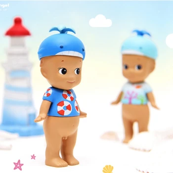 Vak doboz Sonny Angel 2018 Summer Series Beach Mini figura Aranyos baba modell Lányok születésnapi ajándék gyerek játék Dekoratív gyűjthető tárgyak
