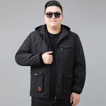 Vízálló férfi dzseki Túlméretezett férfi széldzseki kapucnis felsőruházat Több zseb alkalmi kabát Férfi ruházat kabát 2023 T03