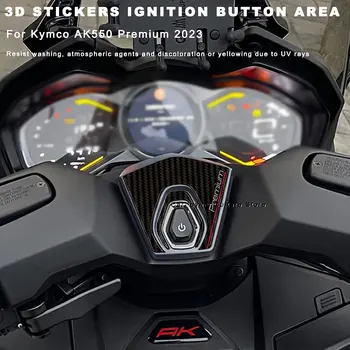 Vízálló védőmatrica motorkerékpár Lgnition gomb terület matricák 3D epoxigyanta matrica a Kymco AK550 Premium 2023-hoz