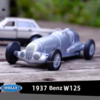 WELLY 1/36 1937 Benz W125 Játékautó modell Alloy öntött veterán autó szimulációs méretarányos modell jármű játékok fiúknak Gyűjthető ajándékok