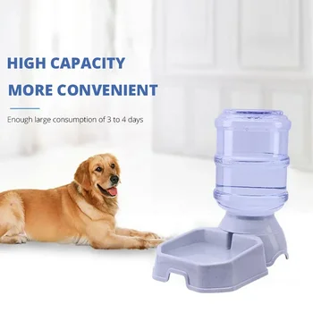  Új 1Pc praktikus 3.8L automata kisállat adagoló Nagy kapacitású vízeledel tartó kutya ivó tál kisállat kellékek Kisállat tál