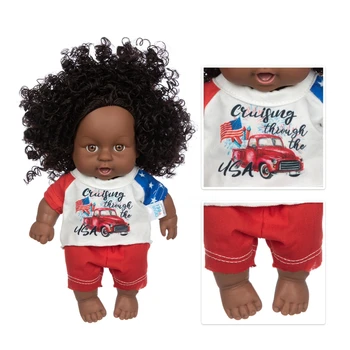 Új 2021-es babák öltönye Afrikanborn szilikon viny 8inch lány poupee boneca baba puha játék lány kisgyermek