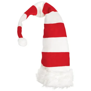 Új karácsonyi kalap plüss manó Mikulás kalap dísz dekoráció Karácsonyi sapka pulyka kalapok Újévi karácsonyi parti kellékek dekoráció piros és