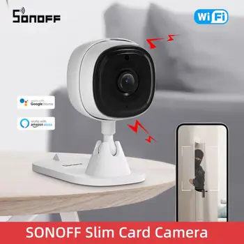 Új SONOFF CAM vékony WiFi intelligens otthoni biztonsági kamera 1080P HD mozgásjelző kétirányú audio jelenet összekapcsolás Alexa Google Assistant számára