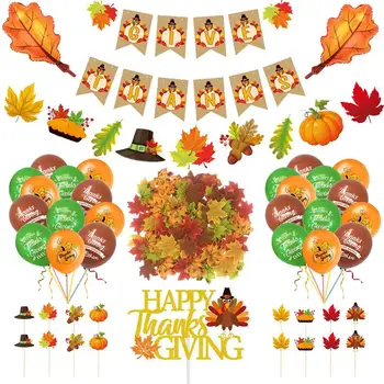 Őszi dekorációk Ajtó Banner Party dekorációk az őszi hálaadás léggömbökre Bunting Party kellékek többféle választási lehetőség